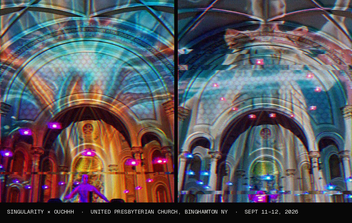 Singularity by MindWorks with Ouchhh projection mapping at United Presbyterian Church, LUMA Festival 2026