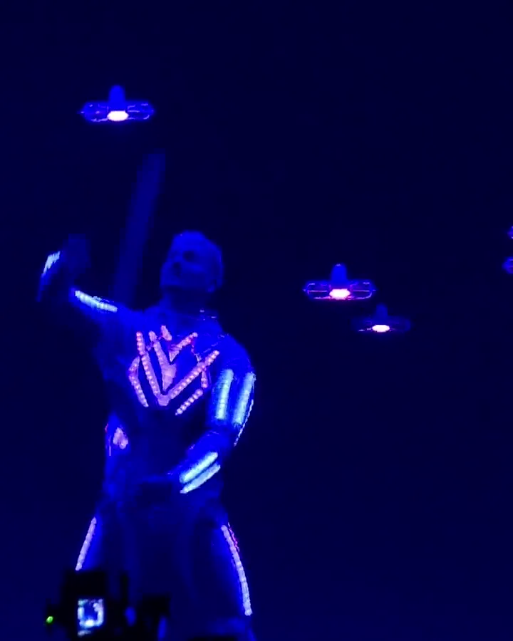 Singularity LED drone circus at the Suzuki XUV launch in Lahore